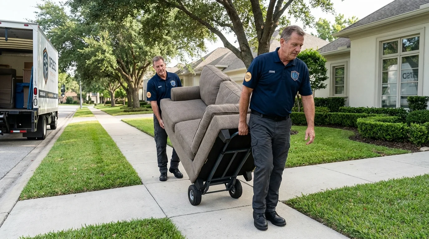 Local residential moving crew loading furniture in Russellville, KY